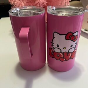 Hello Kitty Pink Love 2pc Thermos w Handle Set
